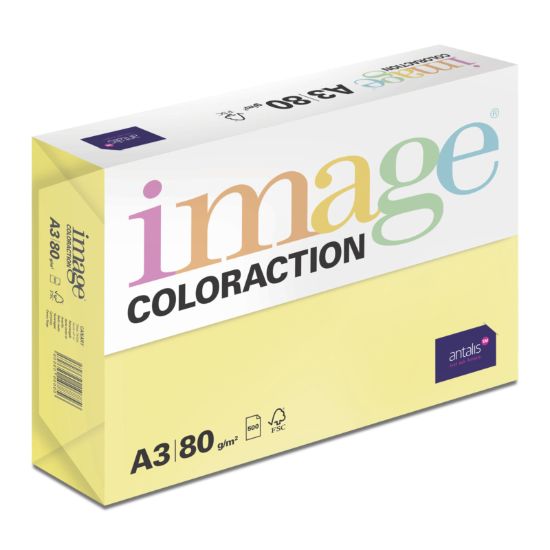 Obrázek Antalis Papír Image Coloraction Canary - středně žlutá (CY39) A3 (80g/500ks)