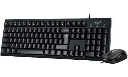 Obrázek GENIUS set klávesnice+myš KM-100SE/ Drátový set/ Copilot/ USB/ černá/ CZ+SK layout