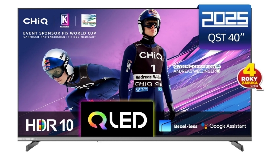 Obrázek CHiQ L40QST TV 40", QLED, Full HD, Google TV, Frameless, Dolby Audio, dbx-tv, HDR 10