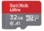 Obrázek SanDisk MicroSDHC karta 32GB Ultra (120MB/s, A1 Class 10 UHS-I, Android - Tablet Packaging, Memory Zone App) + adaptér