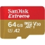 Obrázek SanDisk micro SDXC karta 64GB Extreme Action Cams and Drones (170 MB/s Class 10, UHS-I U3 V30) + adaptér