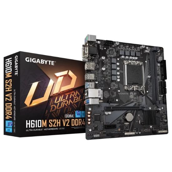 Obrázek BAZAR - GIGABYTE MB Sc LGA1700 H610M S2H V2 DDR4, Intel H610, 2xDDR4, 1xDP, 1xHDMI, 1xDVI, 1xVGA, mATX - Po opravě 