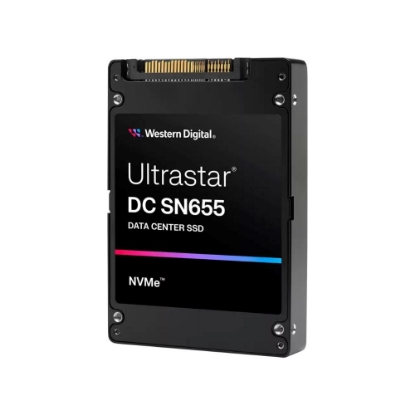 Obrázek WD Enterprise SSD 30.72TB Ultrastar DC SN655, PCIe Gen4, (R:6100, W:3400MB/s), RI-1DW/D BICS5 TCG Ruby