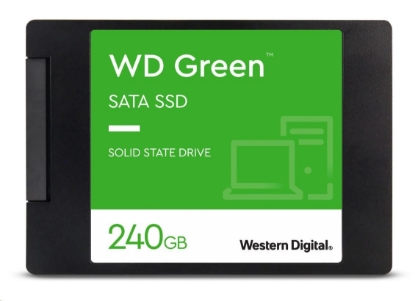 Obrázek WD GREEN SSD 3D NAND WDS240G3G0A 240GB SATA/600, (R:500, W:400MB/s), 2.5"