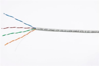 Obrázek UTP kabel LYNX, Cat5E, drát, LS0H, Dca, šedý, 305m