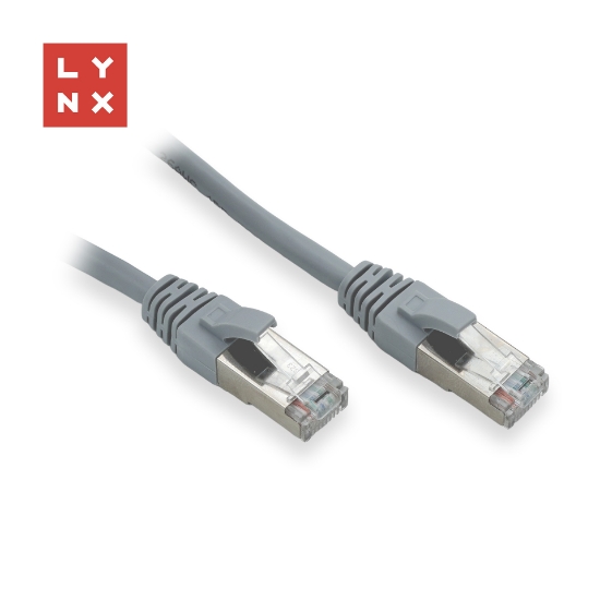 Obrázek LYNX FTP patch kabel Cat5e PVC, CCA, 2m, šedý