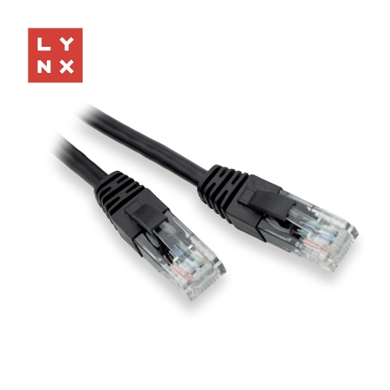 Obrázek LYNX UTP patch kabel Cat5e, PVC, CCA, 2m, černý