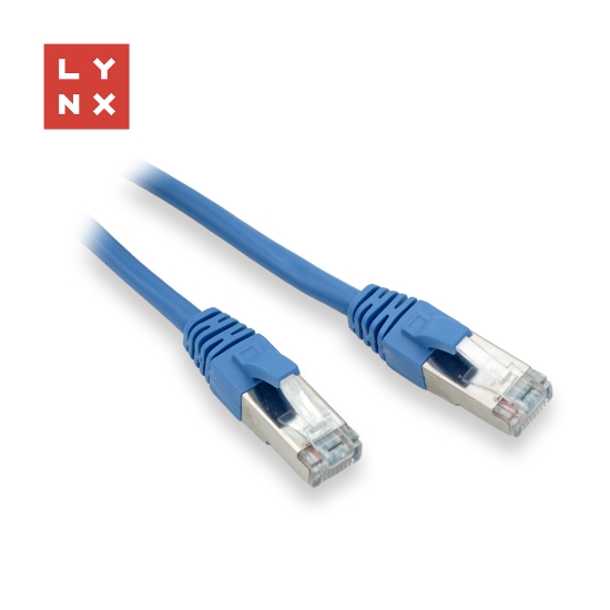 Obrázek LYNX FTP patch kabel Cat5e PVC, CCA, 7m, modrý