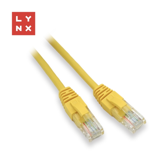 Obrázek LYNX UTP patch kabel Cat5e, PVC, CCA, 3m, žlutý