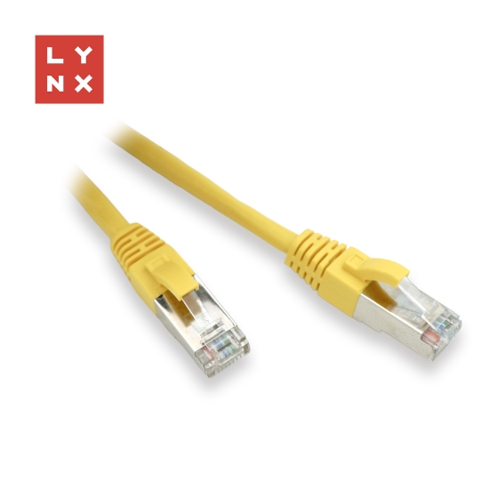 Obrázek LYNX FTP patch kabel Cat5e PVC, CCA, 2m, žlutý