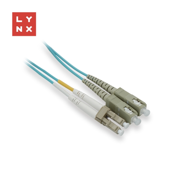 Obrázek LYNX duplexní patch kabel MM, OM3, LC/SC, 50/125µm, 3m