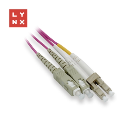 Obrázek LYNX duplexní patch kabel MM, OM4, LC/SC, 50/125µm, 3m