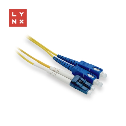 Obrázek LYNX duplexní patch kabel SM, OS2, LC/SC, 9/125µm, 0,5m