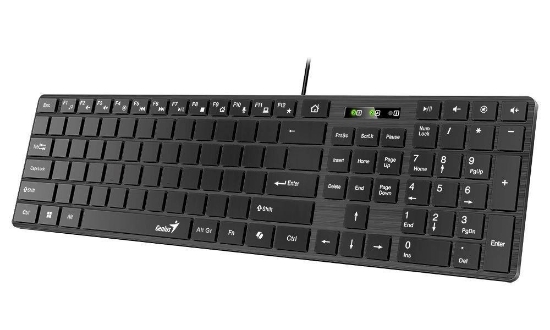 Obrázek GENIUS Klávesnice Slimstar K500 Education, Bez písmen, Drátová USB, černá