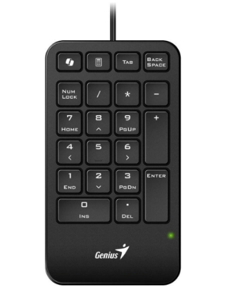 Obrázek GENIUS Numerická klávesnice NumPad 125, Drátová USB-C, černá
