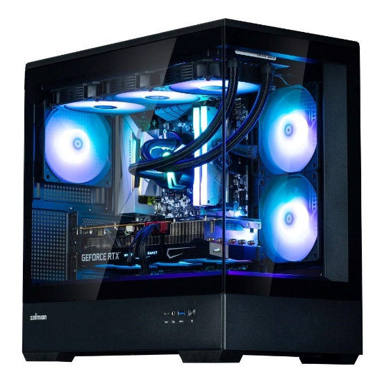 Obrázek ZALMAN case P30, Mini Tower, mATX, 1xUSB 3.0, 1xUSB-C, 3x 120mm ARGB Fan, černá