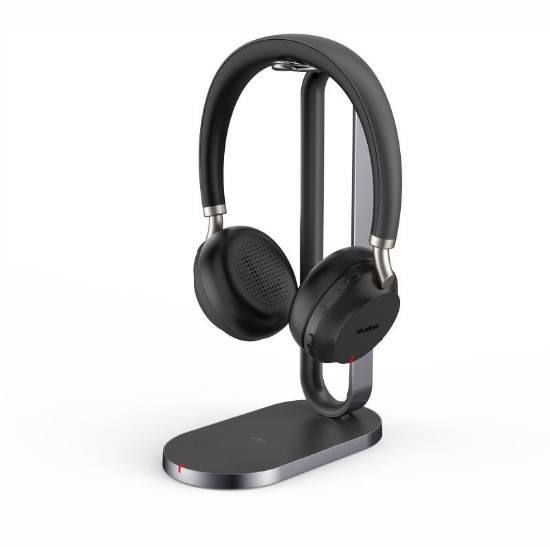 Obrázek Yealink BH72 Bluetooth černá náhlavní soupravou na obě uši se stojanem USB-A