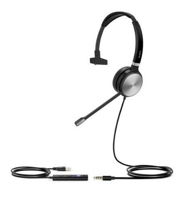 Obrázek Yealink UH36 Mono náhlavní souprava na jedno ucho s 3.5mm jack - USB konektory