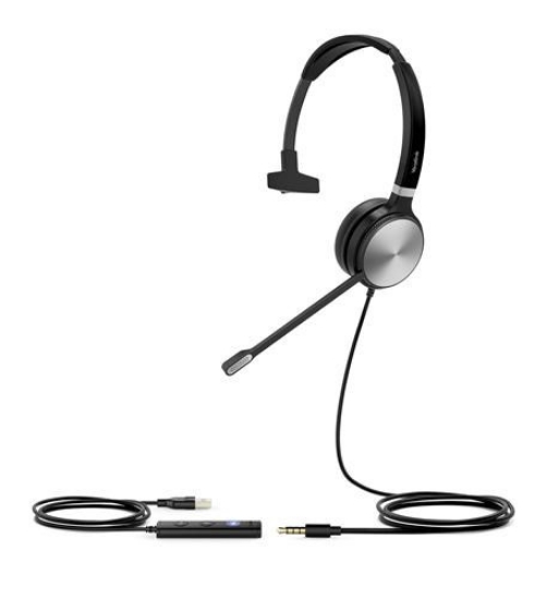 Obrázek Yealink UH36 Mono náhlavní souprava na jedno ucho s 3.5mm jack - USB konektory