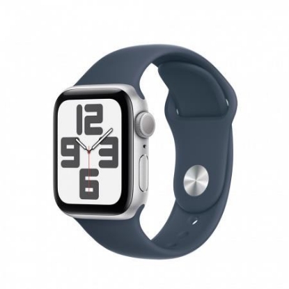 Obrázek APPLE Watch SE GPS 40mm Silver Aluminium Case with Storm Blue Sport Band - S/M