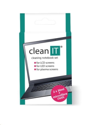 Obrázek CLEAN IT čisticí roztok na notebooky s utěrkou, 2x30ml