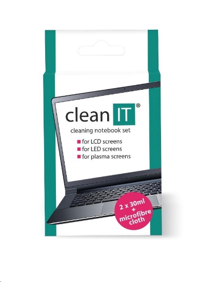 Obrázek CLEAN IT čisticí roztok na notebooky s utěrkou, 2x30ml