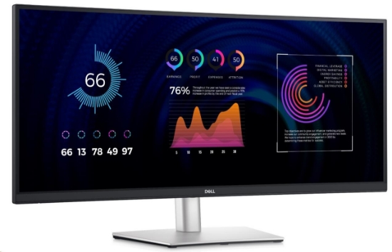 Obrázek DELL LCD P3424WE - 34"/IPS/LED/WQHD/3440 x 1440/21:9/60Hz/8ms/1000:1/300 cd/m2/HDMI/DP/VESA/3YNBD (210-BGTY)