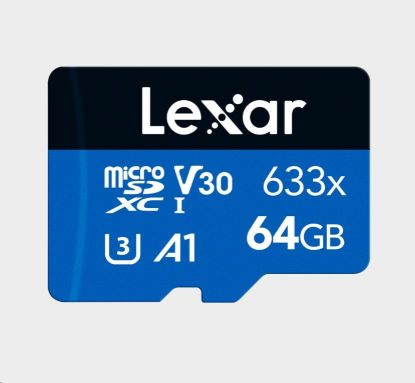 Obrázek Lexar microSDXC 633x UHS- I/ A1/ U3/ 10 R95/ no adap (V30) 64GB