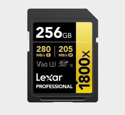 Obrázek Lexar SDXC Pro 1800x U3 UHS- II R280/ W210 (V60) 256GB