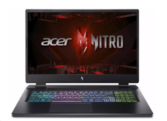 Obrázek ACER NTB Nitro 17 (AN17-41-R0RK),R7-7840HS,17.3" 2560x1440,16GB,1024GB SSD,RTX 4070,Eshell Linux,Blackl