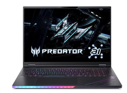 Obrázek ACER NTB Predator Helios 18 AI (PH18-73-981S),Ultra 9 275HX,18" 3840x2400,192GB,5120GB SSD,RTX 5090,W11 Pro,Black