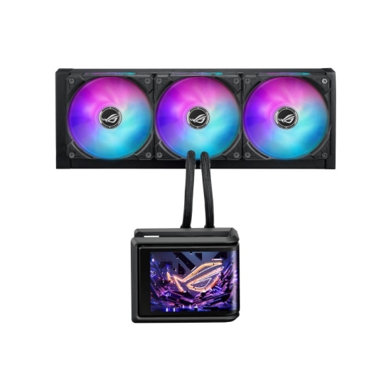 Obrázek ASUS vodní chladič CPU AIO ROG RYUO IV SLC 360 ARGB, 3x120 mm, LGA1851, AM5, černá