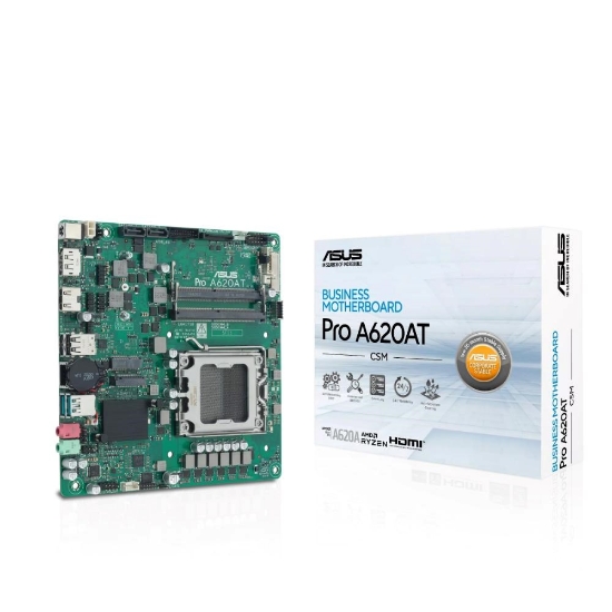 Obrázek ASUS MB Sc AM5 PRO A620AT-CSM, AMD A620A, 2xDDR5 SODIMM, 1xHDMI, 1xDP, 1xLVDS, Thin Mini-ITX