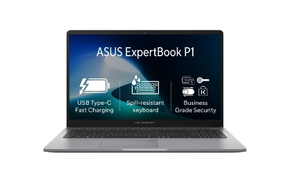 Obrázek ASUS NTB ExpertBook P1 (P1503CVA-S71151X), i3-1315U, 15.6" FHD, 8GB, 256GB SSD, UHD, W11 Pro, Misty Grey