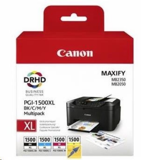 Obrázek BAZAR - Canon CARTRIDGE PGI-1500XL multipack pro Maxify MB2050, MB2150, MB2350, MB2750 a MB2755 ( 780 str.) - Poškozený