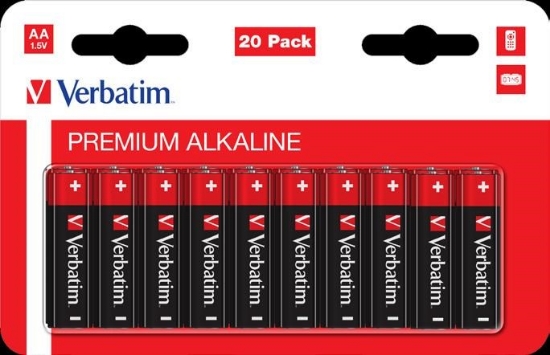 Obrázek VERBATIM  Alkalická Baterie AA 20 Pack / LR6
