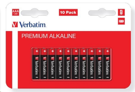 Obrázek VERBATIM  Alkalická Baterie AAA 10 Pack / LR3