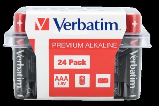 Obrázek VERBATIM  Alkalická Baterie AAA 24 Pack / LR03