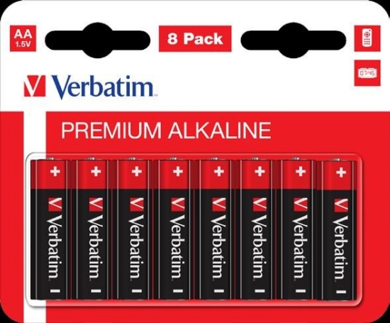 Obrázek VERBATIM Alkalické baterie AA,  8 PACK , LR6