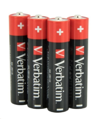 Obrázek VERBATIM Alkalické baterie AAA, 4 Pack - Shrink, LR3