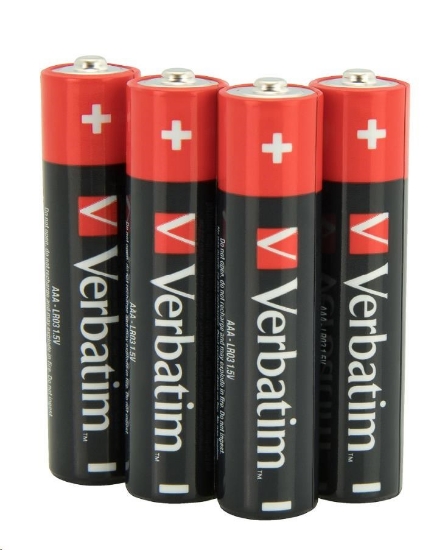 Obrázek VERBATIM Alkalické baterie AAA, 4 Pack - Shrink, LR3