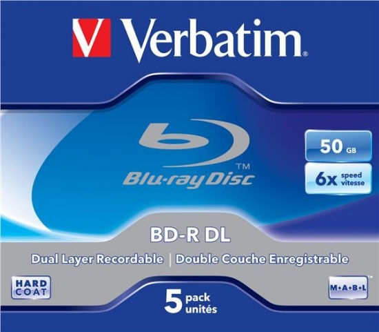 Obrázek VERBATIM BD-R(5-pack)/DualLayer/Jewel/6X/50GB