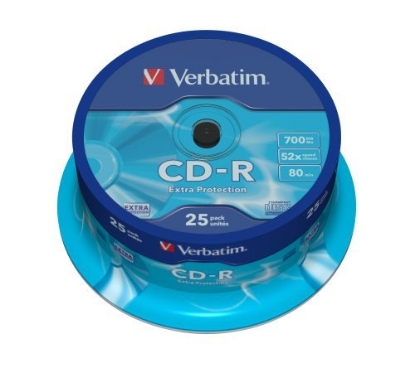 Obrázek VERBATIM CD-R(25-Pack)Spindle/Extra Protection/DL/52x/700MB