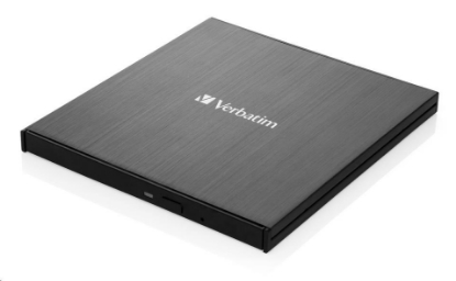 Obrázek VERBATIM externí mechanika Slimline Blu-ray Writer (USB-C, USB 3.0)  Zdarma BR Disc 25GB (CD DVD BD + NERO