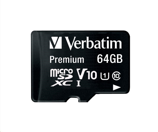 Obrázek VERBATIM MicroSDXC karta 64GB Premium, U1 + adaptér
