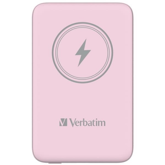 Obrázek VERBATIM Powerbanka Charge 'n' Go, Magnetická, 10000 mAh, USB-C, Růžová