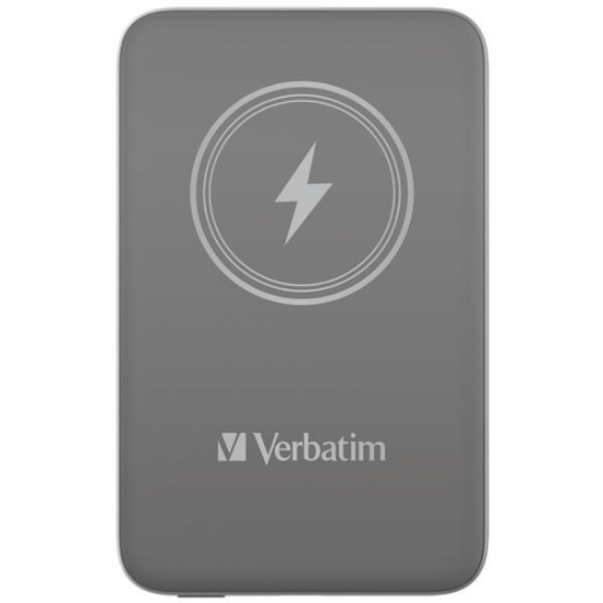 Obrázek VERBATIM Powerbanka Charge 'n' Go, Magnetická, 10000 mAh, USB-C, Šedá