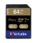 Obrázek VERBATIM SDXC karta 64GB PRO+ Class 10, UHS-1 (R:90/W:80 MB/s)