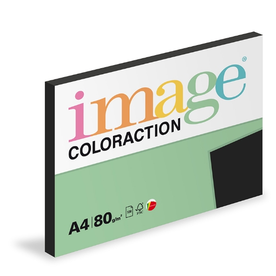 Obrázek Antalis Papír Image Coloraction Black - sytá černá - papír pro výtvarné potřeby A4 (80g/100ks)