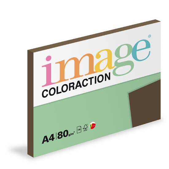 Obrázek Antalis Papír Image Coloraction Brown - sytá hnědá - papír pro výtvarné potřeby A4 (80g/100ks)